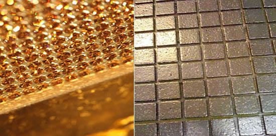 revestimento de piso dourado Exclusivo