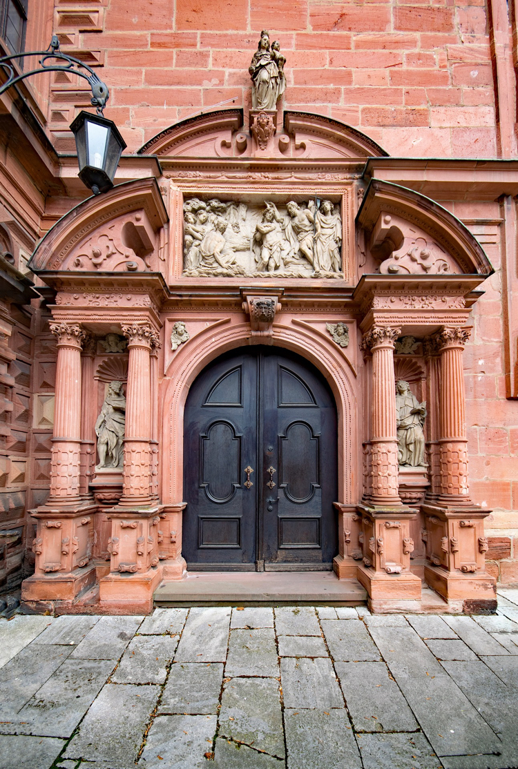 porta da frente histórica de Aschaffenburg Art Nouveau