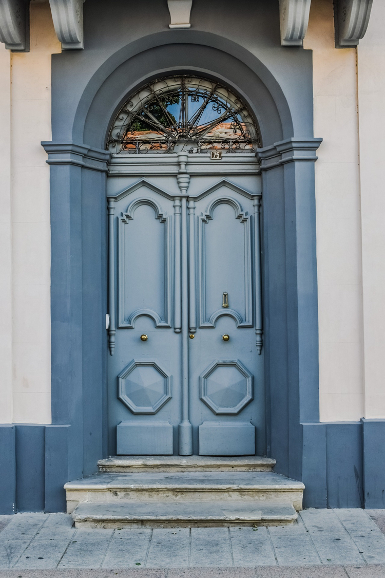 Semicírculo de inserção de vidro de cassete de porta Art Nouveau