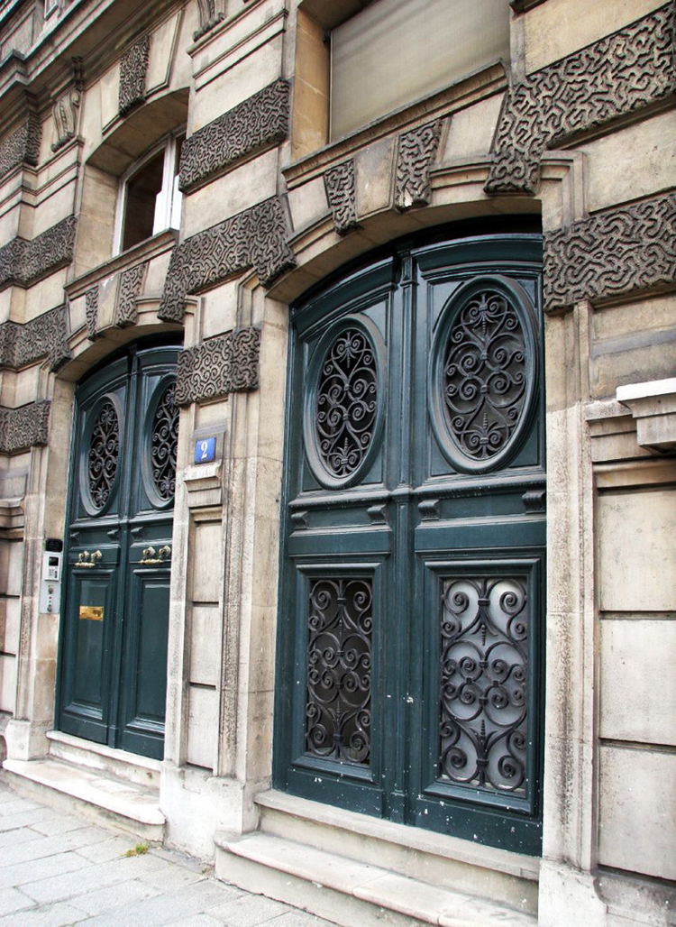 Portas Art Nouveau Paris em ferro forjado