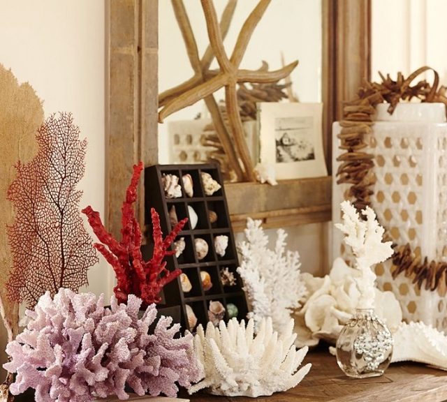verão-decoração-casa-artificial-conchas de coral