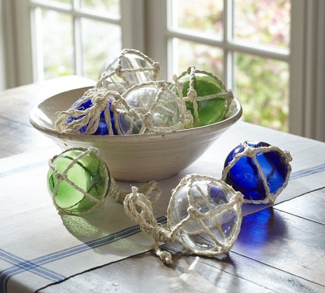 bolas de vidro-cerâmica-tigela-branco-verde-azul