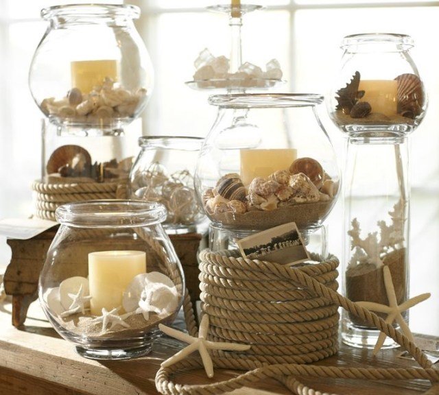 decoração-verão-casa-acessórios-corda-conchas-velas