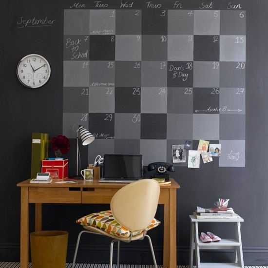 Viver ideias casa escritório cinza preto retro decoração de parede moderna