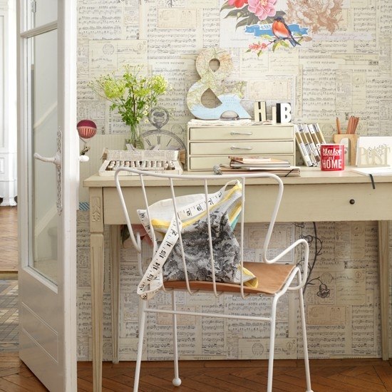 Viver ideias para casa escritório - mobiliário mediterrâneo-retro branco
