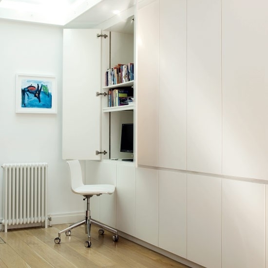 Living Ideas home office espaço branco minimalista, salvo móveis modernos