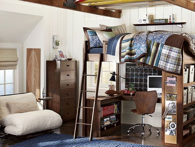 Mobília relaxante-poltrona-estofamento-quarto infantil-para-adolescente-menino-beliche-alto