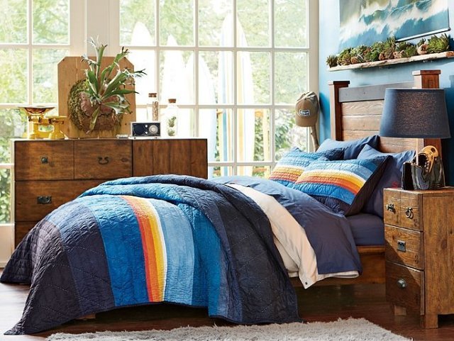 madeira maciça - móveis de quarto de criança - cômoda - mesa de cabeceira - colorido - roupa de cama