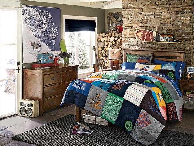 Idéias-parede-design-clássico-quarto de adolescentes-móveis-idéias-quarto de menino