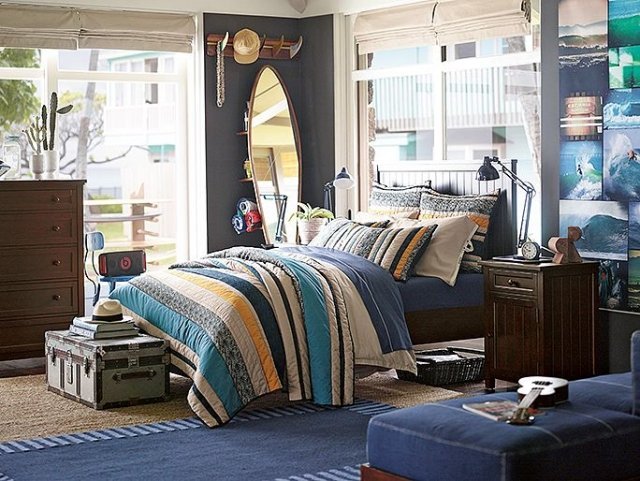 quarto de menino-american-style-bedclothes-colors-surf-furniture-deco