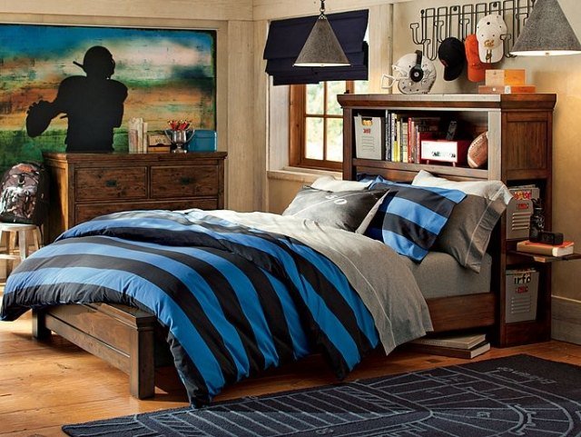 design-carpets-children-rooms-for-teen boys-black-strip-colcha