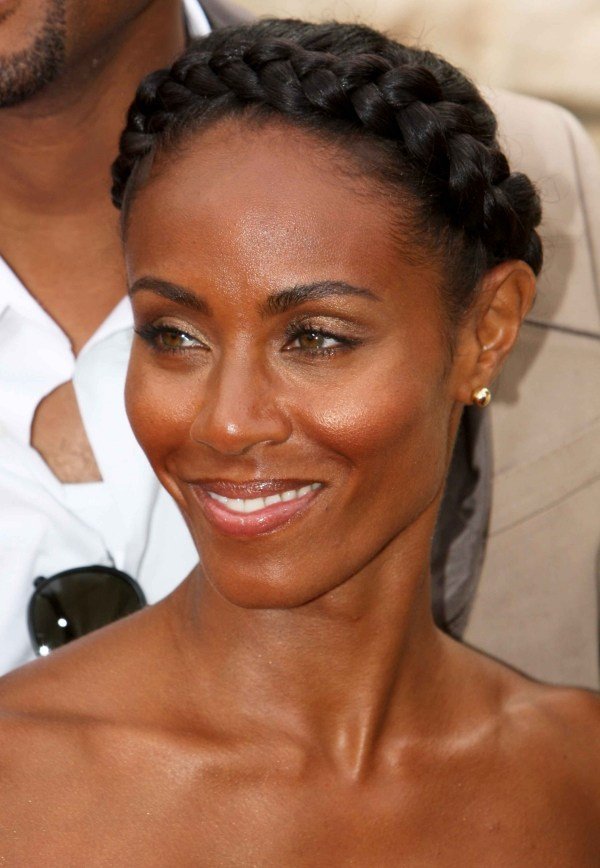 jada pinkett-smith cabelo trançado gretchen trança em volta da cabeça