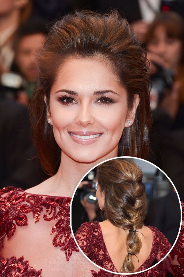 rabo de cavalo solto - comprido de lado - vestido de lado - idéias de penteados cheryl cole