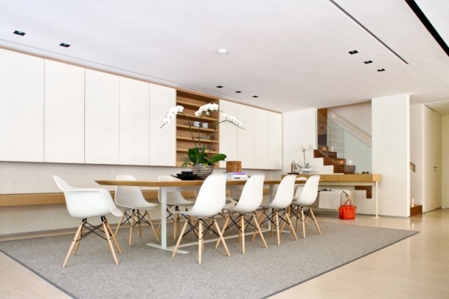 combinação de piso de tábua corrida em parquet branco brilhante estilo japonês