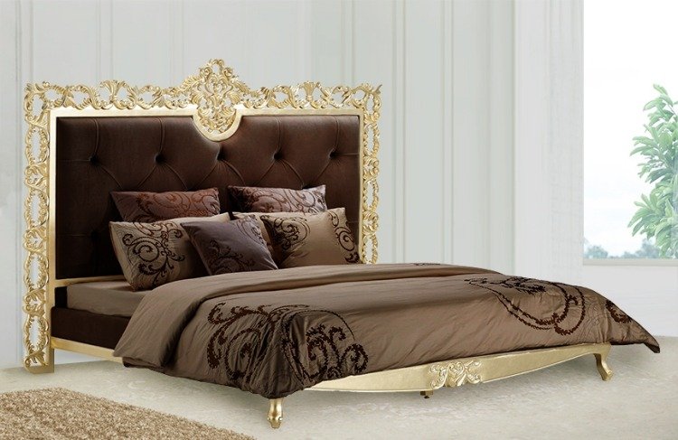 quarto luxuoso-dourado-detalhado-elaborado-cabeceira-look vitoriano