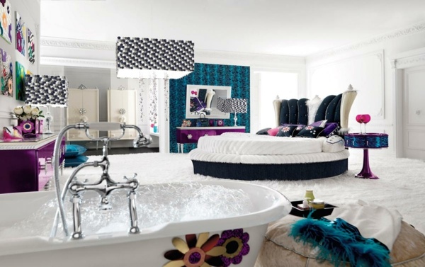 glamoroso-quarto-cama redonda
