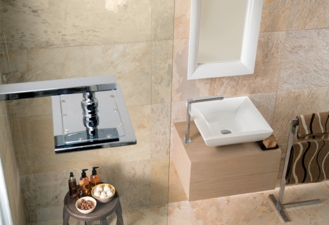 azulejos de grés porcelânico com divisória de box de vidro para banheiro design ardesie