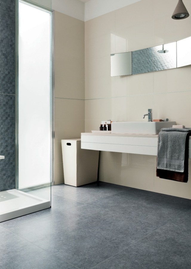 Idéias de design de banheiro de pedra BW2 chuveiro lavatório flutuante