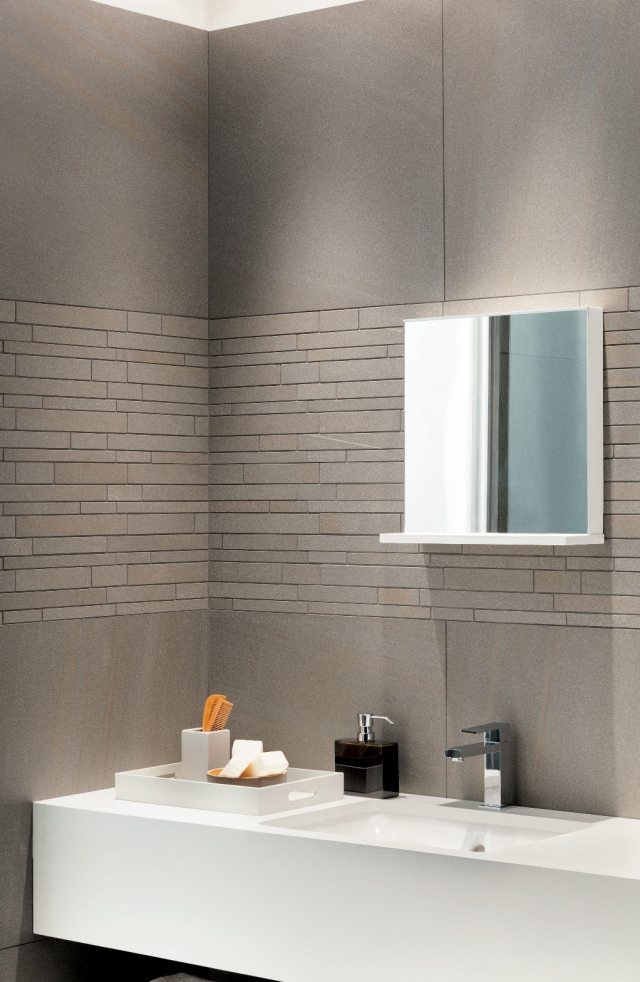 Ideias de design de banheiro Esprit azulejos modernos de vaidade
