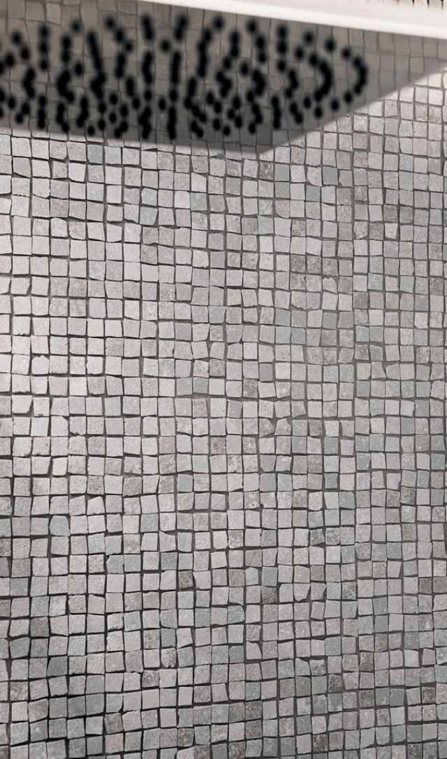 Heritage banheiro ideia de projeto de parede chuveiro mosaico cinza de pedra