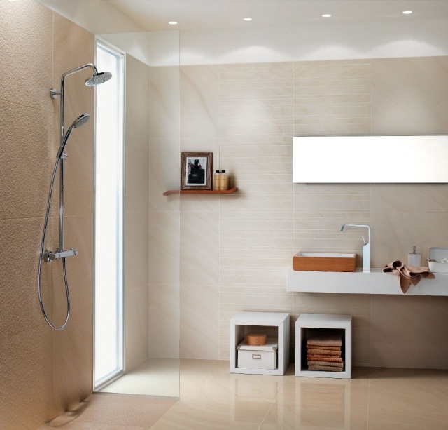 Limestone series banheiro design completo exemplo moderno