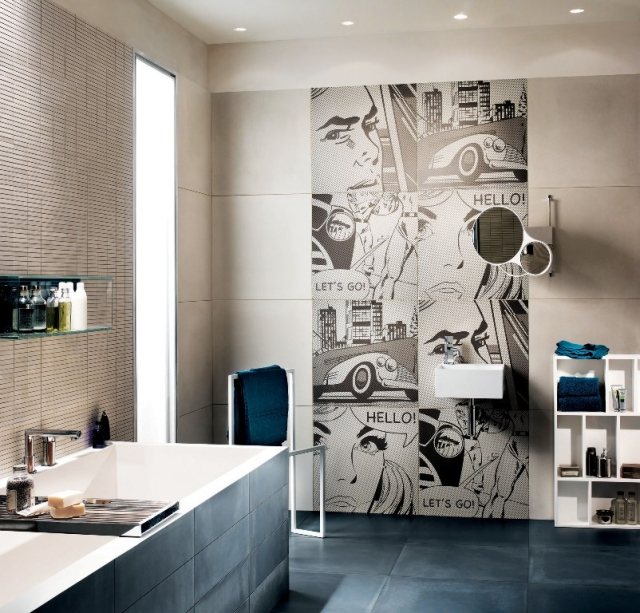 Nolita banheiro idéias modernas design grafiti azulejos
