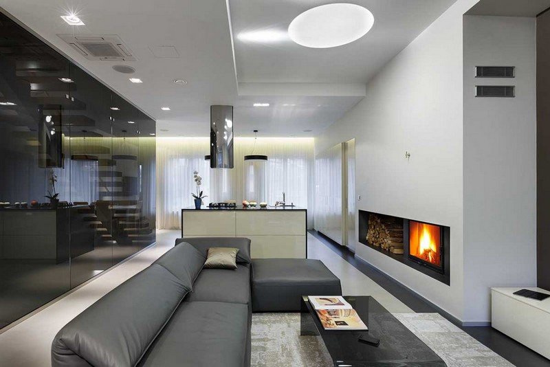 Sala de estar-estar-idéias-design-sofá de couro-branco
