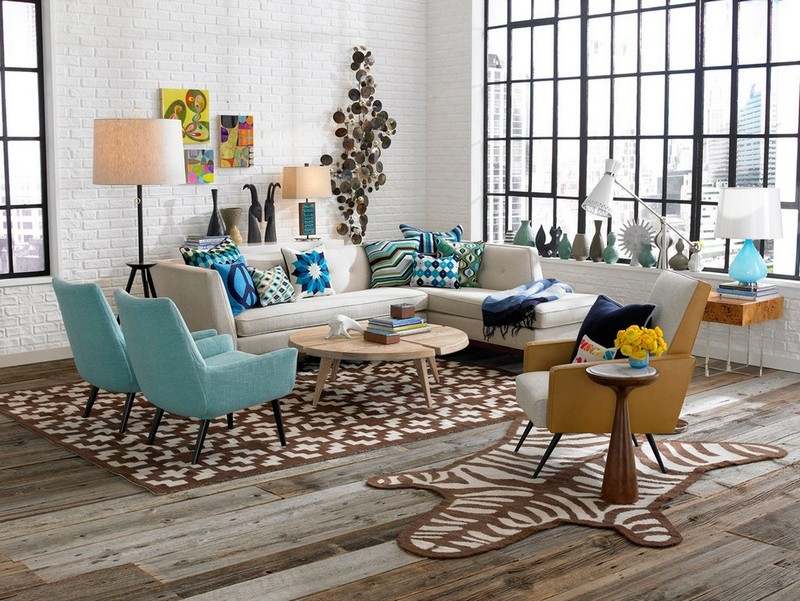 Mistura de sala de estar-estar-ideias-design-estilo retro escandinavo