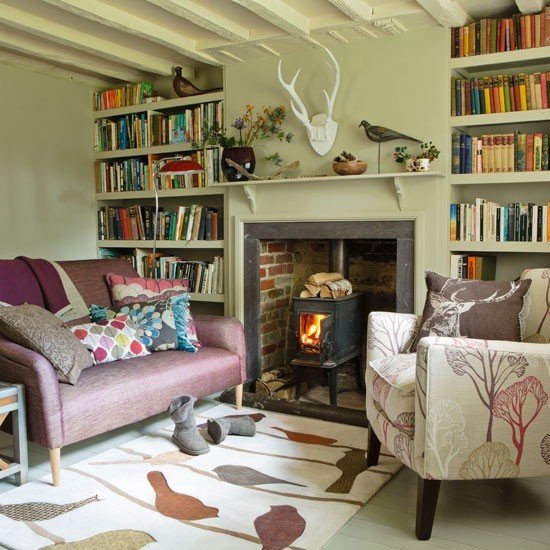 Ideias para morar na sala de estar - móveis em estilo country eclético