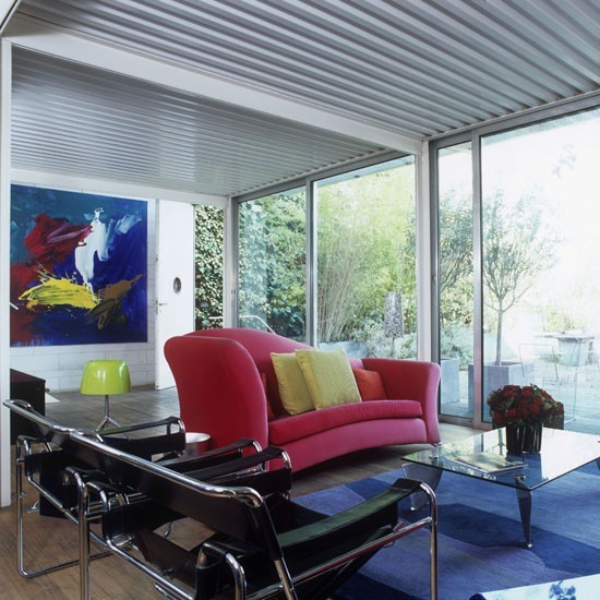 Ideias de decoração para sala de estar com diversas cores móveis modernos