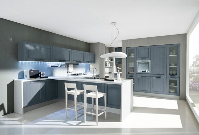 armários de cozinha azuis iluminação moderna conceitos-colombini-casa