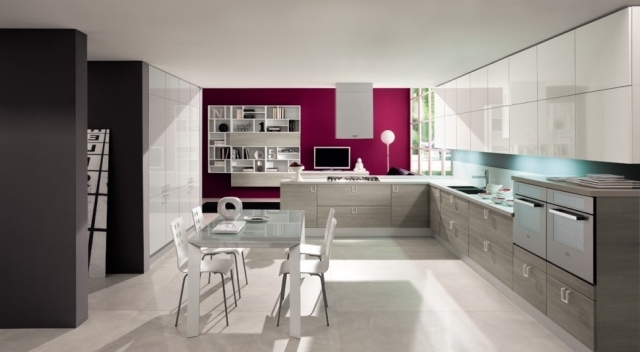 produtos colombini casa-rosa design de parede sistema de prateleiras laca cozinha-branco