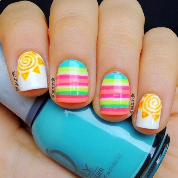 Escolha de cores de esmaltes de verão