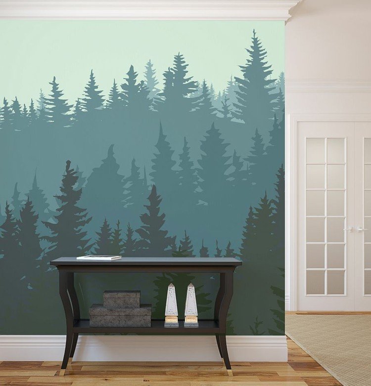 wall design-ideas-design-wallpaper-high-quality-side-table-hall-room-design