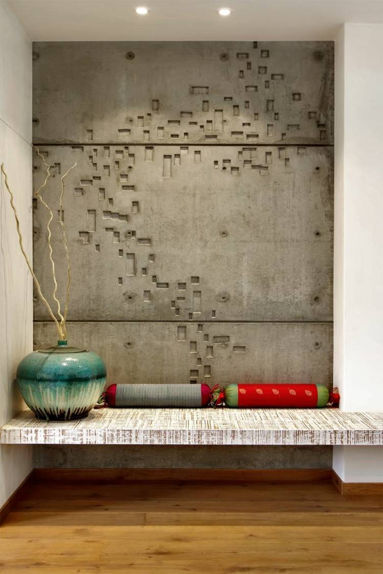 parede design-ideias-concreto-design-banheiro-moderno-sotaque-nicho de parede
