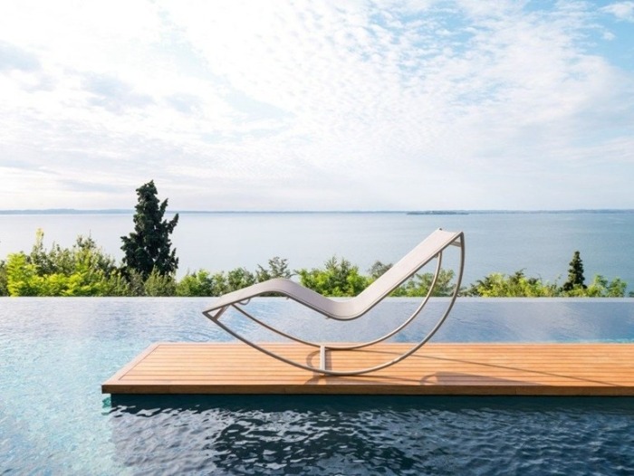 Móveis de terraço-moderno-jardim-cadeira de balanço-Textilene-KOT-Talenti