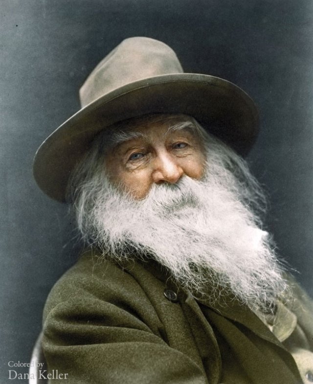 Fotografia colorida Walt Whitman 1887