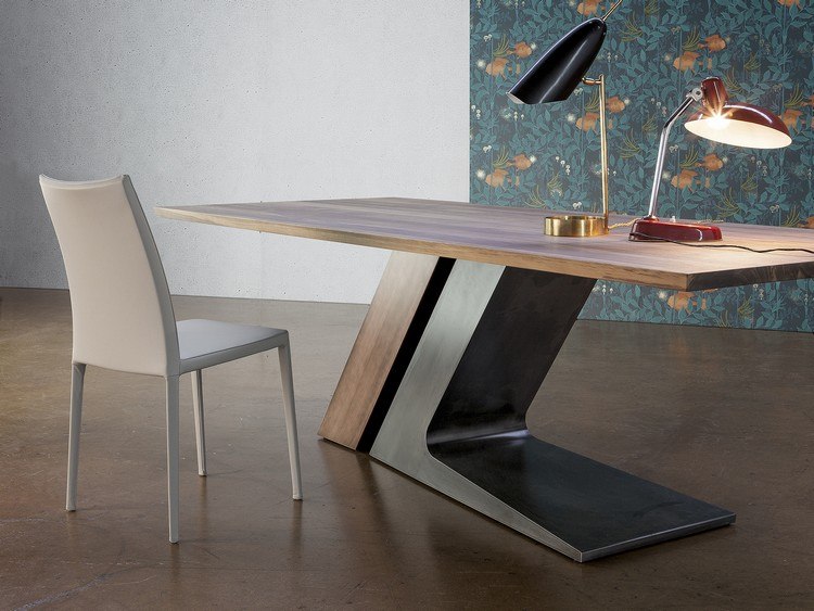 móveis de design moderno 2015-mesa de jantar-retangular-madeira-TL-Bonaldo