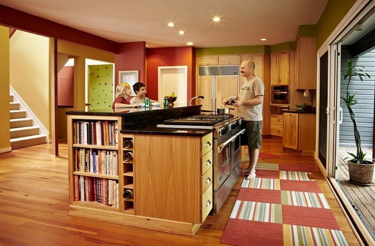 cozinha-ilha-prateleiras-livro-organizar