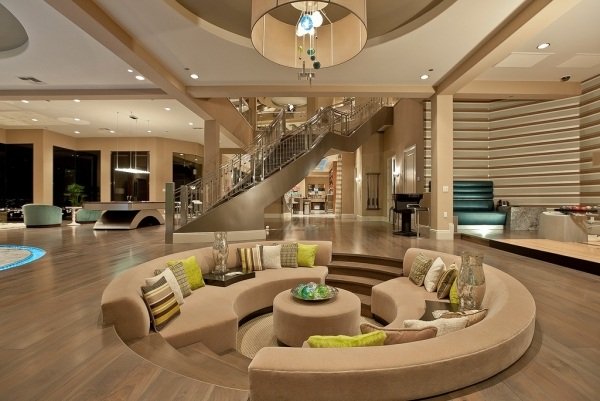 Hotel Foyer Design Ideas Conjunto de sofá redondo com almofadas embutidas