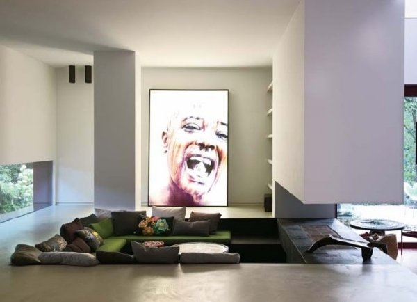 Idéias de design de parede interna de design de sala de estar