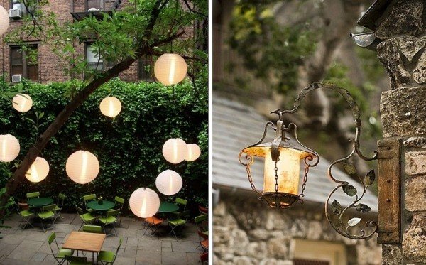 iluminação atmosférica do jardim faça você mesmo lanternas de papel
