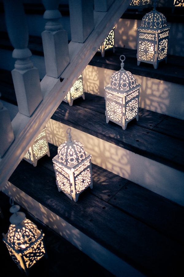 escadas iluminação lanternas ideias de estilo marroquino