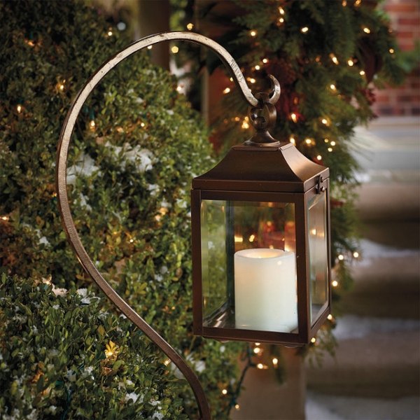 Iluminação de jardim tradicional - com design de lanterna, velas clássicas de metal