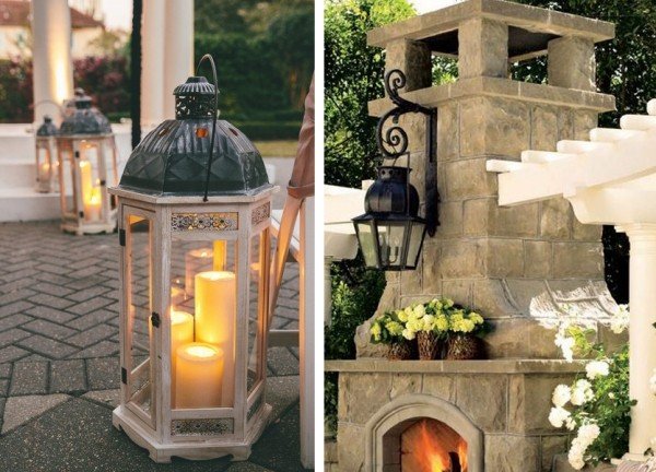 iluminação de jardim ideias-lanterna-metal-vidro-janela de visualização