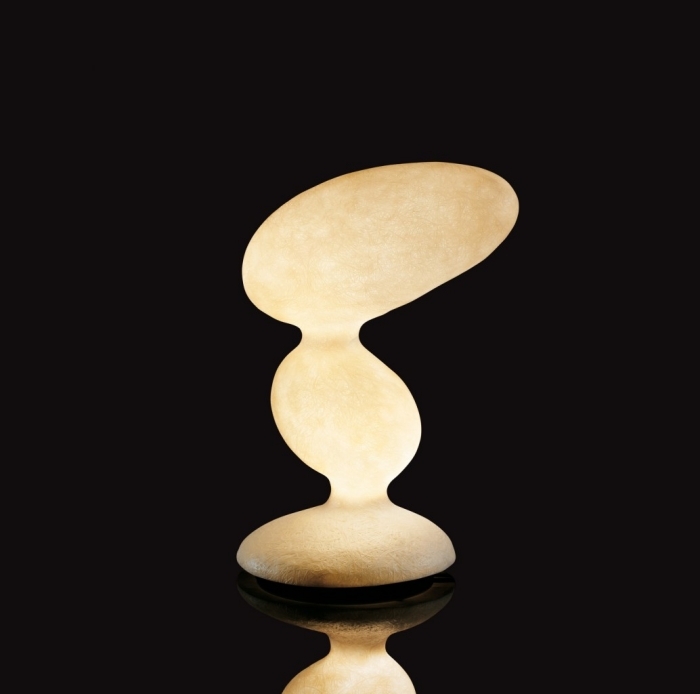 Kundalini-designer-mesa-abajur-Platinlux-escultural-luz indireta-regulável