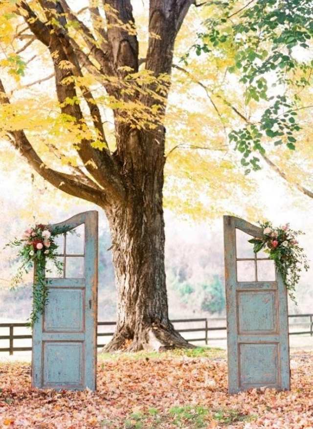 Casamento-ideias-para-portas-vintage-romântico-casamento-no-outono