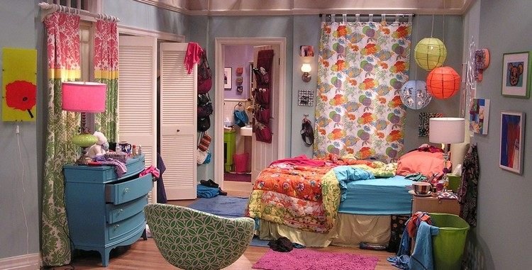inspiração no quarto, teoria do big bang, penny colorful decoração