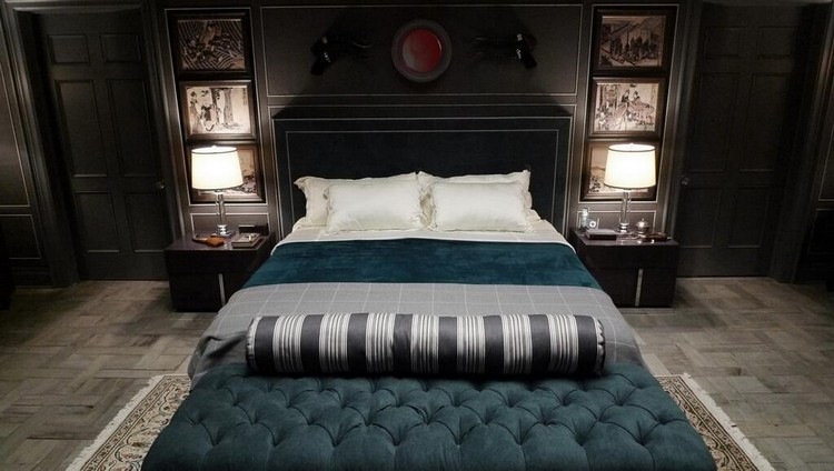 inspiração de quarto série bem conhecida decoração hannibal preto azul escuro