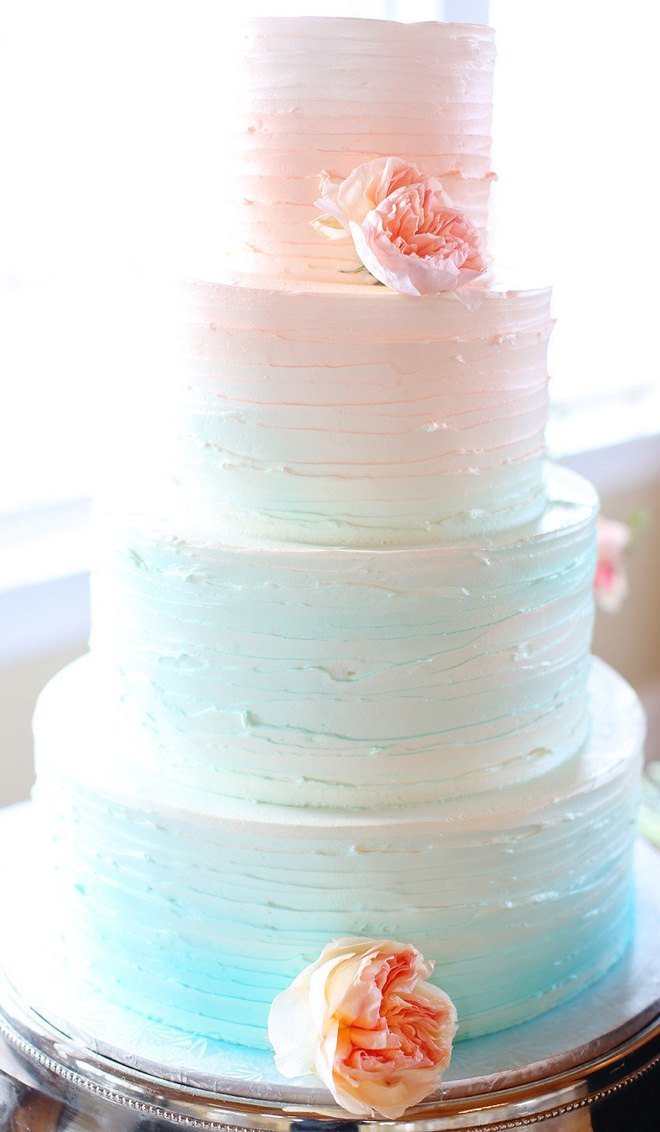 ideias-para-bolos-de-casamento-decoração-torre-decoração-ombre-cores pastel